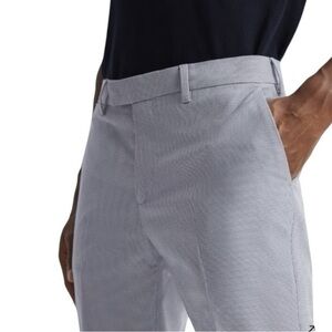 Reiss Men’s Soft Blue Chino Pants SLIM FIT PUPPYTOOTH CHINOS Blue Size 32 NWT